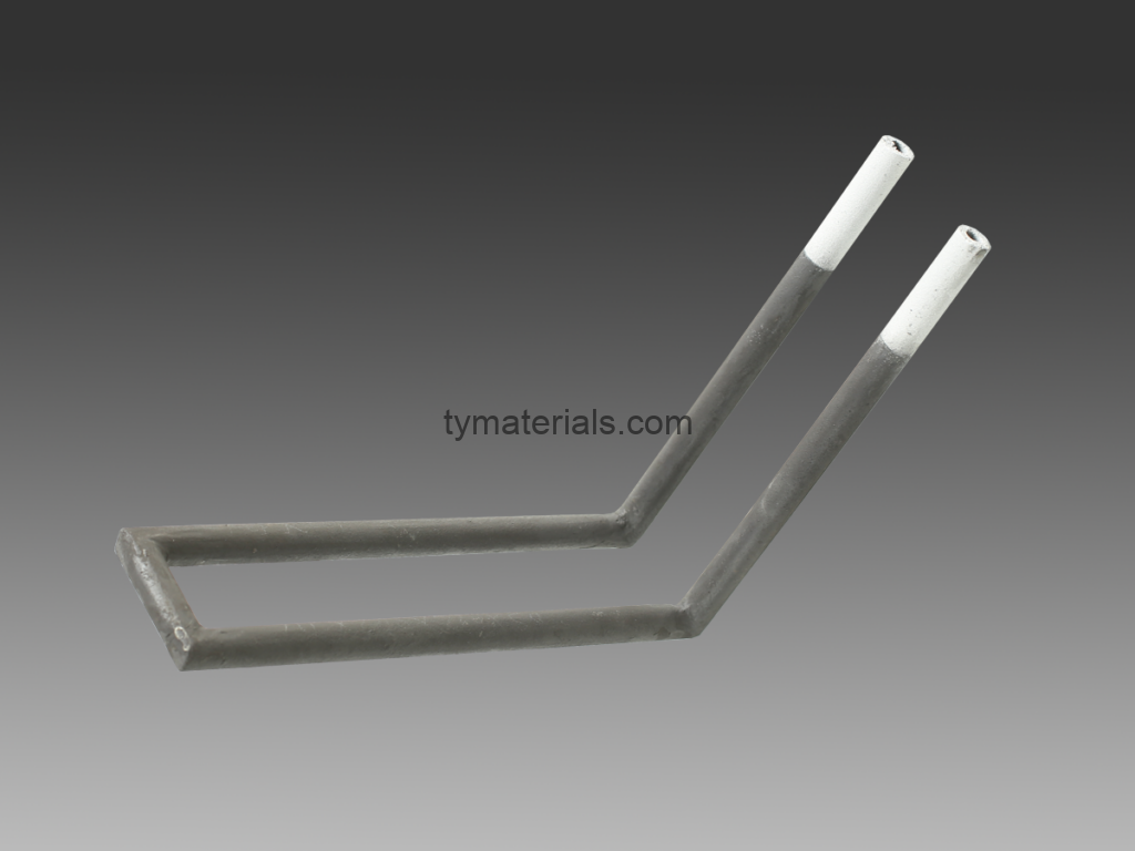 L-Shaped Silicon Carbide Heating Element designed for high-temperature industrial applications, featuring durable silicon carbide construction and customizable dimensions.