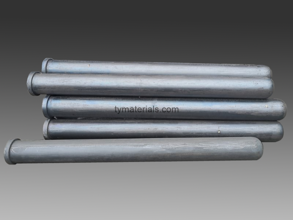 Silicon carbide radiant tube for industrial heating applications, high durability and thermal efficiency.